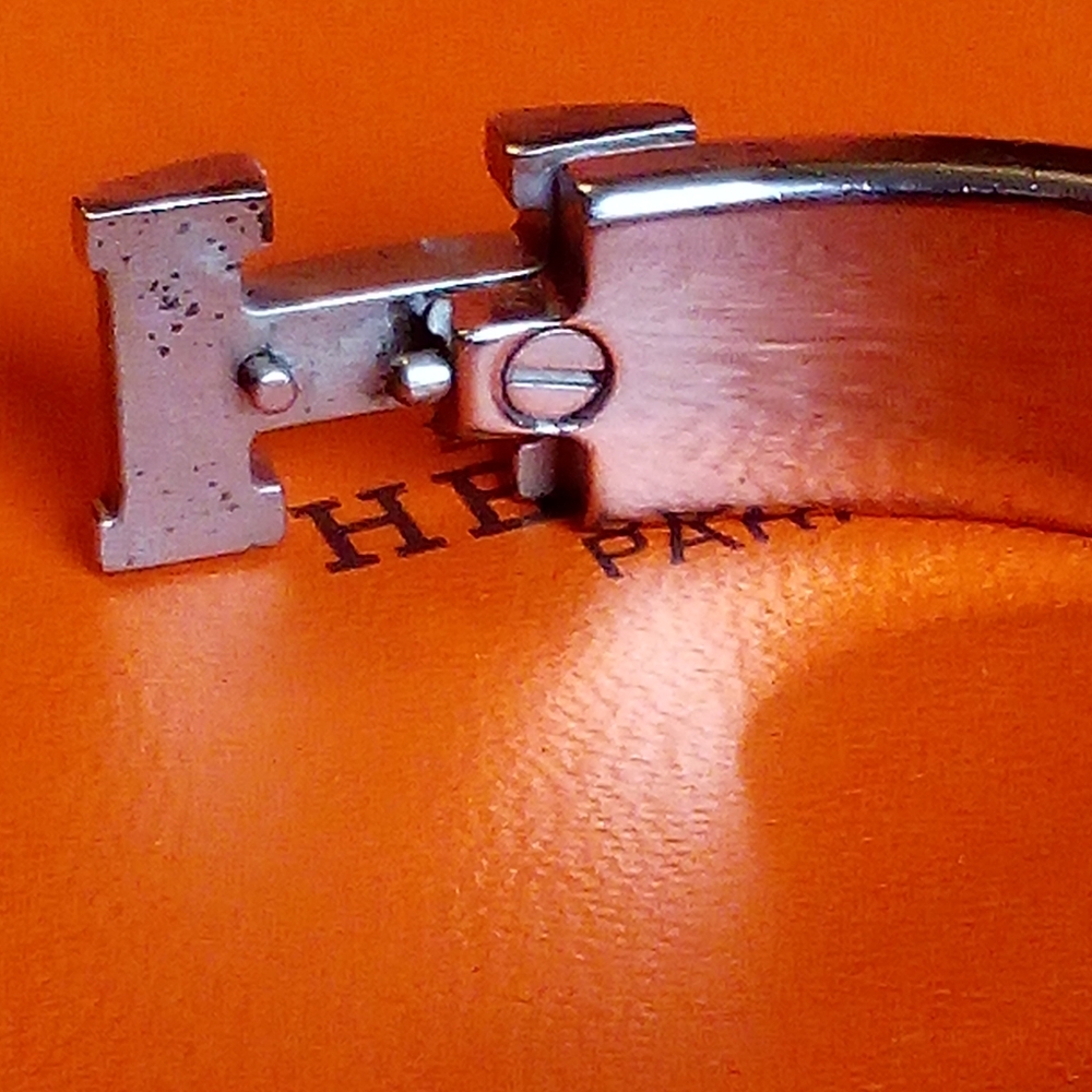Hermes Click H red & silver GM with pouch & box - Picture 11 of 11